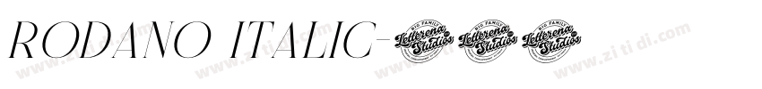 Rodano Italic字体转换 Rodano Italic字体转换